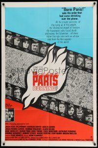 2t473 IS PARIS BURNING 1sh '66 Rene Clement's Paris brule-t-il, World War II all-star cast!