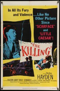 2t503 KILLING 1sh '56 directed by Stanley Kubrick, Sterling Hayden, classic film noir crime caper!
