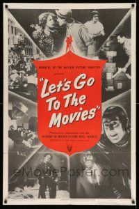 2t533 LET'S GO TO THE MOVIES style A 1sh '49 Oscar promotes film going, Jazz Singer & Chaplin!