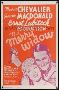 2t603 MERRY WIDOW 1sh R62 Maurice Chevalier, Jeanette MacDonald, Ernst Lubitsch!