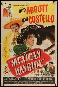2t605 MEXICAN HAYRIDE 1sh '48 matador Abbott & Costello in Mexico, great art!