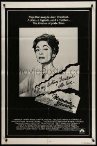 2t620 MOMMIE DEAREST int'l 1sh '81 great portrait of Faye Dunaway as Joan Crawford!