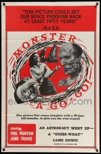 2t621 MONSTER A GO-GO 1sh '65 Herschell G Lewis, wild images from bad sci-fi horror!