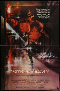 2t688 PENNIES FROM HEAVEN 1sh '81 great Bob Peak art of Steve Martin & sexy Bernadette Peters!