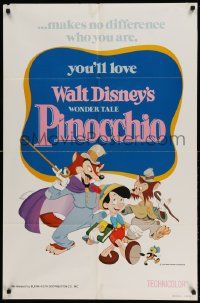 2t702 PINOCCHIO 1sh R78 Disney classic fantasy cartoon about a wooden boy who wants to be real!