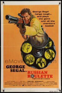 2t787 RUSSIAN ROULETTE 1sh '75 George Segal, it's played with all the chambers loaded!