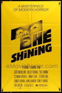 2t821 SHINING 1sh '80 Stephen King & Stanley Kubrick masterpiece of modern horror, Jack Nicholson!