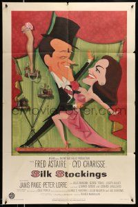 2t827 SILK STOCKINGS 1sh '57 art of Fred Astaire & Cyd Charisse by Jacques Kapralik!