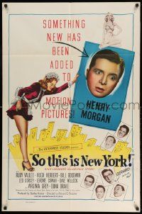 2t850 SO THIS IS NEW YORK 1sh '48 Henry Morgan, Rudy Vallee, Hugh Herbert, sexy Virginia Grey