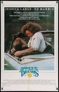 2t895 SWEET DREAMS 1sh '85 pretty Jessica Lange & Ed Harris in Patsy Cline bio!