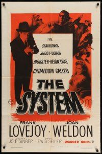 2t898 SYSTEM 1sh '53 Frank Lovejoy in the shakedown shoot-down mobster-reign of crimedom!