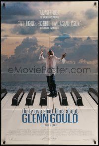 2t911 THIRTY TWO SHORT FILMS ABOUT GLENN GOULD 1sh '93 cool image of man on giant piano!