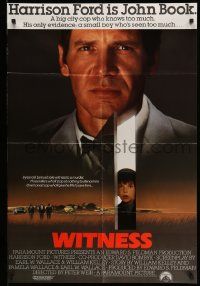 2t979 WITNESS int'l 1sh '85 big city cop Harrison Ford in Amish country, directed by Peter Weir!