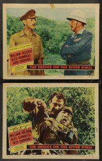 2w852 BRIDGE ON THE RIVER KWAI 2 LCs '58 William Holden, Alec Guinness, David Lean classic!