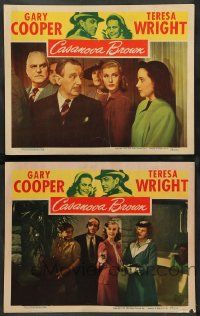 2w856 CASANOVA BROWN 2 LCs '44 Gary Cooper loves Teresa Wright!