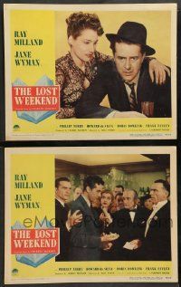 2w912 LOST WEEKEND 2 LCs '45 alcoholic Ray Milland & Doris Dowling, directed by Billy Wilder!