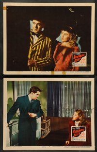 2w936 NIGHTMARE ALLEY 2 LCs '47 great images of Tyrone Power & sexy Coleen Gray!