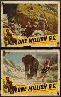 2w939 ONE MILLION B.C. 2 LCs R52 prehistoric caveman Victor Mature carrying Carole Landis!