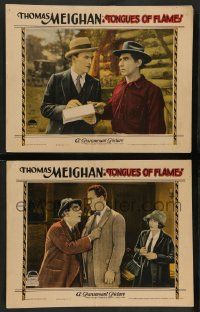 2w983 TONGUES OF FLAME 2 LCs '24 great images of Thomas Meighan, Bessie Love!