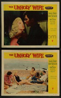 2w989 UNHOLY WIFE 2 LCs '57 sexy bad girl Diana Dors, Rod Steiger, Marie Windsor, Tom Tryon!