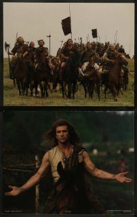2w092 BRAVEHEART 8 color 11x14 stills '95 Mel Gibson as William Wallace & Sophie Marceau!
