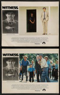 2w424 WITNESS 8 English LCs '85 cop Harrison Ford in Amish country, directed by Peter Weir!