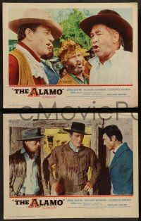 2w053 ALAMO 8 LCs '60 cowboy western images of John Wayne, Laurence Harvey & Richard Widmark!