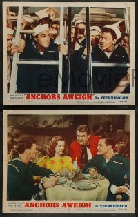 2w710 ANCHORS AWEIGH 3 LCs R55 Kathryn Grayson w/sailors Frank Sinatra & Gene Kelly!