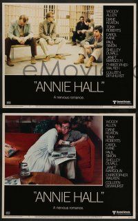 2w061 ANNIE HALL 8 LCs '77 wacky images of star/director Woody Allen in a nervous romance!