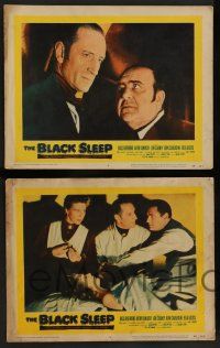2w593 BLACK SLEEP 4 LCs '56 Tor Johnson, Lon Chaney Jr. & John Carradine, Patricia Blake!