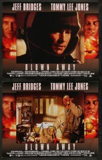 2w079 BLOWN AWAY 8 LCs '94 cool intense image of Jeff Bridges & Tommy Lee Jones!