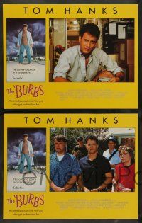 2w096 BURBS 8 LCs '89 Tom Hanks, Bruce Dern, Carrie Fisher, in savage land, suburbia!