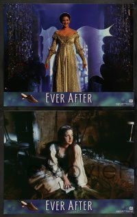 2w151 EVER AFTER 8 LCs '98 pretty Drew Barrymore, Anjelica Huston, Cinderella!