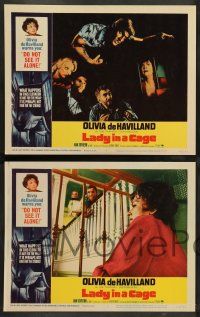 2w228 LADY IN A CAGE 8 LCs '64 Olivia de Havilland, James Caan, Jennifer Billingsley, Ann Sothern