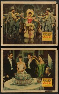 2w644 MY GAL SAL 4 LCs '42 sexy Rita Hayworth on all, three with skimpy outfits, Victor Mature!