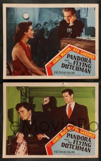 2w652 PANDORA & THE FLYING DUTCHMAN 4 LCs '51 great images of James Mason & pretty Ava Gardner!