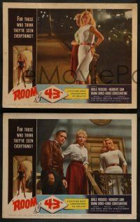 2w788 PASSPORT TO SHAME 3 LCs '59 sexiest border art of half-clad Diana Dors, Versois, Room 43!