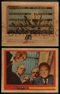 2w301 PATTERNS 8 LCs '56 written by Rod Serling, cool image of Van Heflin & cast looking down!