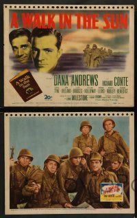 2w413 WALK IN THE SUN 8 LCs '45 Lloyd Bridges, Dana Andrews & Richard Conte, Salerno Beachhead!