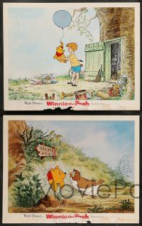 2w699 WINNIE THE POOH & THE HONEY TREE 4 LCs '66 Disney, Eeyore, Rabbit & Christopher Robin!