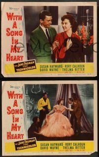 2w700 WITH A SONG IN MY HEART 4 LCs '52 Susan Hayward as Jane Froman, David Wayne, Thelma Ritter!
