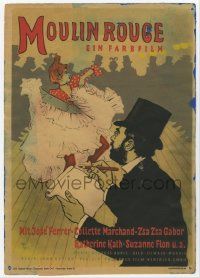 2x416 MOULIN ROUGE East German 8x12 '54 Jose Ferrer as Toulouse-Lautrec, different Rosie art!