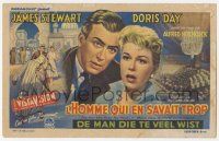 2x965 MAN WHO KNEW TOO MUCH Belgian herald '56 James Stewart & Doris Day, Hitchcock, different!