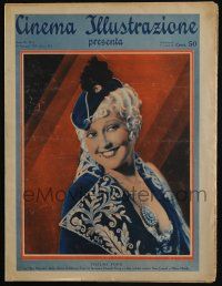 2x907 CINEMA ILLUSTRAZIONE Italian magazine January 10, 1934 great cover photo of Thelma Todd!