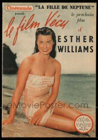 2x650 CINEMONDE French magazine 1950 special issue on sexy Esther Williams in Neptune's Daughter!