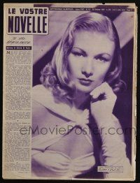 2x911 LE VOSTRE NOVELLE Italian magazine Oct 25, 1947 sexy Veronica Lake, Maureen O'Hara & more!