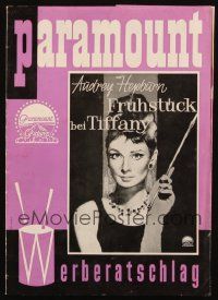 2x286 BREAKFAST AT TIFFANY'S German pressbook '62 cool images & art of Audrey Hepburn, ultra rare!