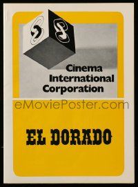 2x293 EL DORADO German pressbook R70s John Wayne, Robert Mitchum, folds out to 12x25 poster!