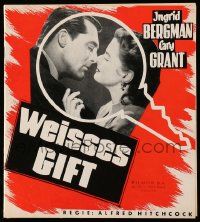 2x311 NOTORIOUS German pressbook '51 Cary Grant & Ingrid Bergman, Alfred Hitchcock WWII classic!