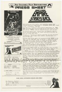 2x790 EMPIRE STRIKES BACK Australian press sheet '80 George Lucas, great advertising images +info!